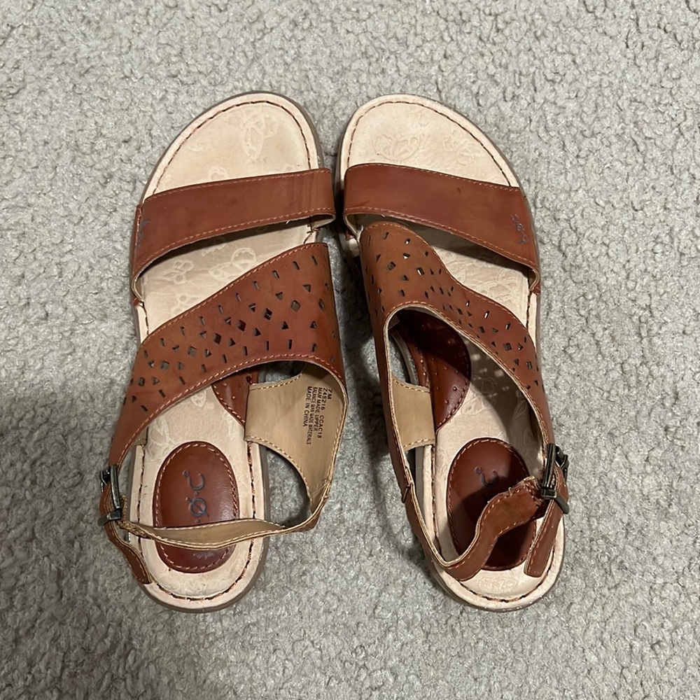 brown sandals